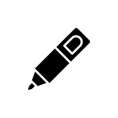 Fototapeta premium Highlighter icon Flat vector set outline