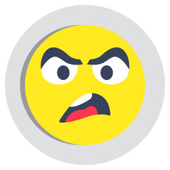 Perfect design icon of angry face