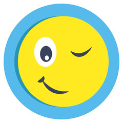 Editable design icon of attitude face