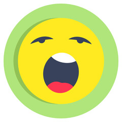 Astonished emoji icon, editable vector