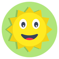 Vector design of sun face