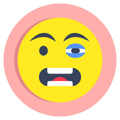 An icon design of laughing emoji