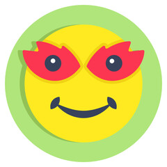 Vector design of stoned emoji