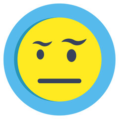 Trendy design icon of expressionless emoji