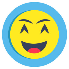 A beautiful design icon of happy face