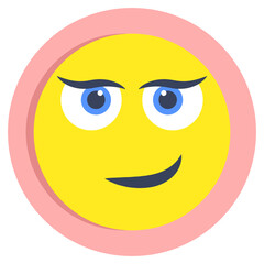 Editable design icon of attitude face