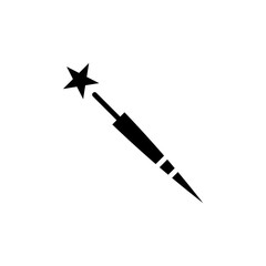 Magic wand icon Flat vector set outline