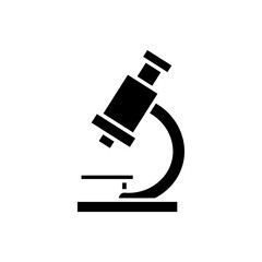 Microscope icon Flat vector set outline