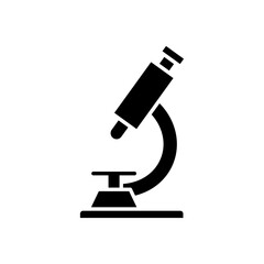 Microscope icon Flat vector set outline