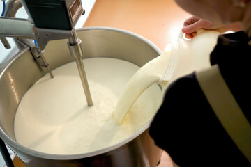 Close-Up of Cheese Cutting Process