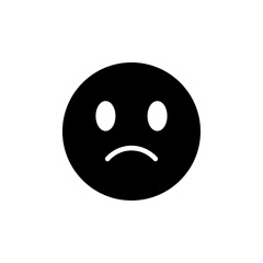 Sad icon Flat vector set outline