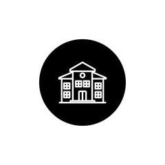 School icon Flat vector set outline