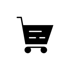 Shopping basket icon Flat vector set outline