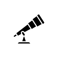 Telescope icon Flat vector set outline