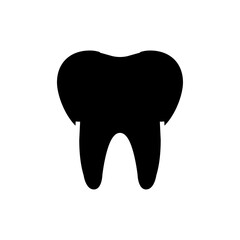Tooth icon Flat vector set outline