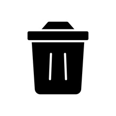Trash Bin icon Flat vector set outline