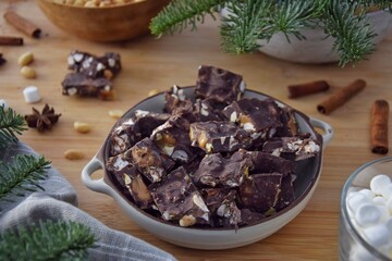 Homemade sweets prepared for Christmas.
