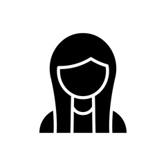 Woman icon Flat vector set outline