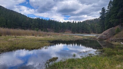 Fototapeta premium Small Lake in the mountains of Colorado