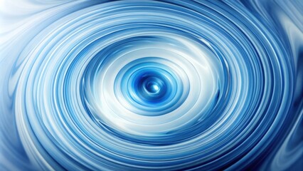 Abstract swirling blue and white circular pattern with a light glow in the center