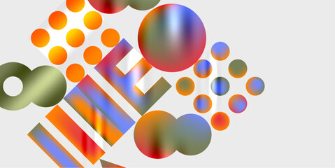 Circles and triangles modern art. Vector Illustration For Wallpaper, Banner, Background, Card, Book Illustration, landing page