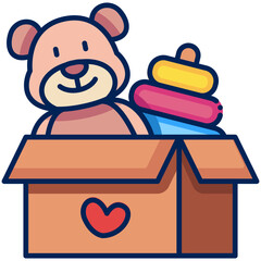 Donate old toys Filled Line