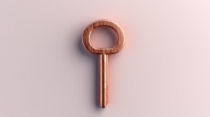 Copper Key to Success:  A minimalist, abstract  representation of opportunity and potential. This sleek,  copper key,  with its simple yet elegant design.