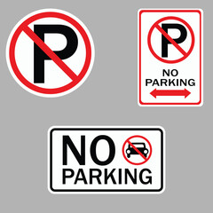 No Parking Sign Vector