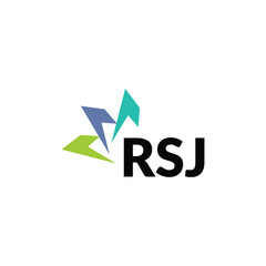 RSJ letter logo design on white background. Creative  modern RSJ letter logo design. Vector design.