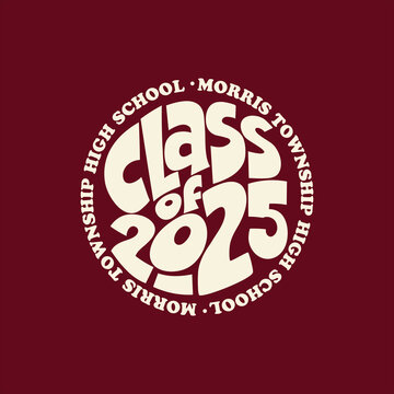 Class of 2025 Retro Circle Design for T-Shirts and Prints.