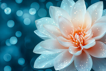 Fototapeta premium a beautiful magic flower in a vector on a dark background. for postcards. for backgrounds. for screensavers.