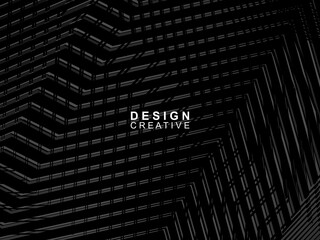 Abstract futuristic dark black background with modern design. Realistic 3d wallpaper with luxurious flowing lines. Elegant background for posters, websites, brochures, cards, banners, apps, etc.