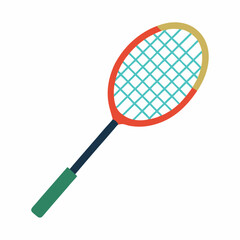badminton racket vector icon on white background