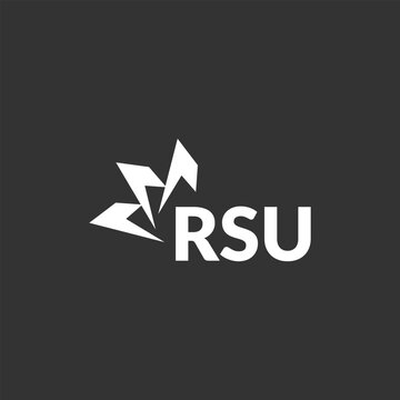 RSU letter logo design on white background. Creative  modern RSU letter logo design. Vector design.