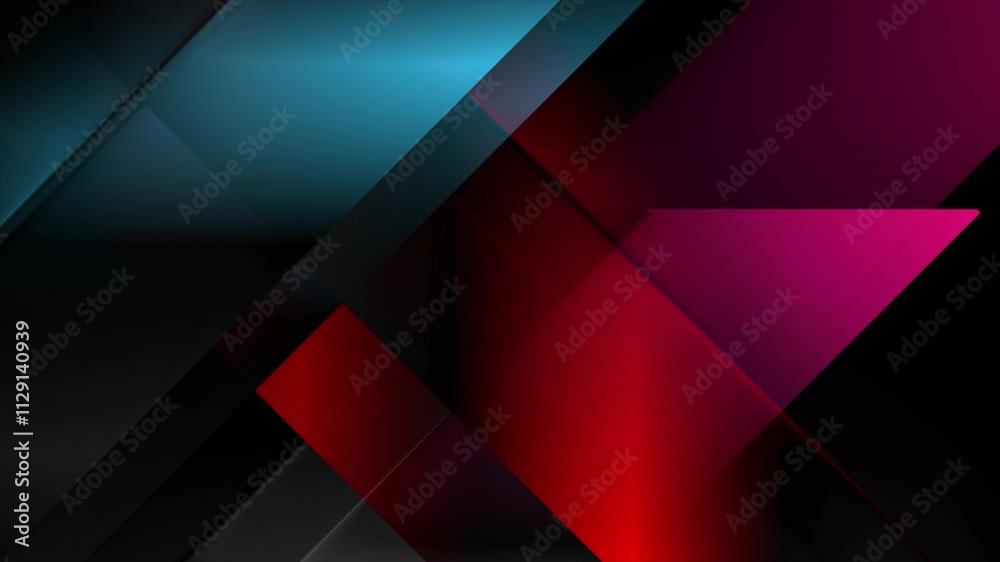 Aufkleber colorful glossy geometric stripes abstract tech background. seamless looping minimal motion design. 