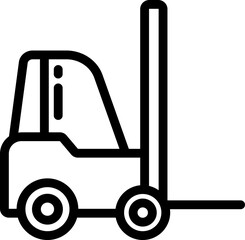 Forklift Line Icon