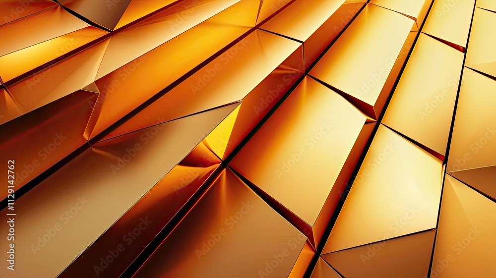 Poster dynamic golden geometric patterns create a mesmerizing three-dimensional effect in modern design. ge