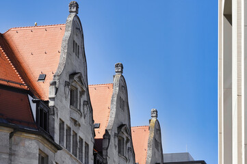 Leipzig, Giebelensemble am Neuen Rathaus