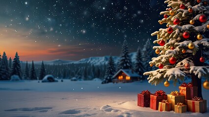 Christmas tree with gifts