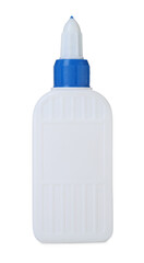 One bottle of glue isolated on white