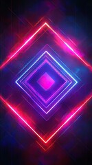 Fototapeta premium Abstract Neon Lights Geometric Design Artwork