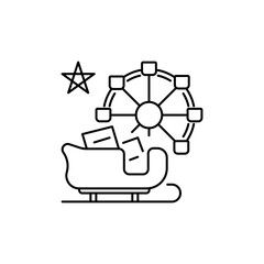 Winter Wonderland Outline Icon, a beautiful and magical winter scene.
