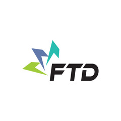 FTD letter logo design on white background. Creative  modern FTD letter logo design. Vector design.
