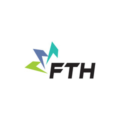 FTH letter logo design on white background. Creative  modern FTH letter logo design. Vector design.