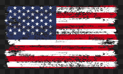 USA flag in grunge style