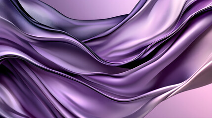 Obraz premium Elegant purple gradient background with flowing silk fabric waves
