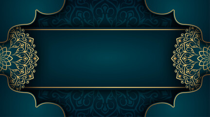 Luxury background with golden mandala ornament