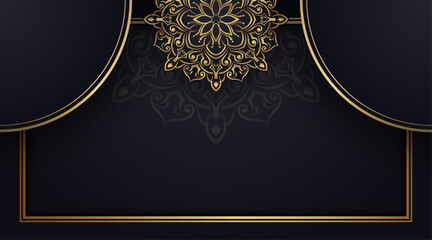 Luxury background with golden mandala ornament