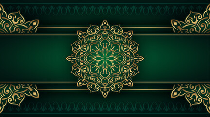 Luxury background with golden mandala ornament