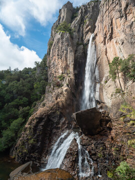 Korsischer Wasserfall bei L'Ospedale, Piscia di Gallo